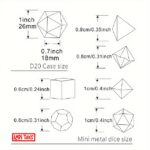 D20 sleutelhanger Gold Relic inclusief mini polydice set - Metaal - Grijs