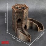 Dice tower Cursed Citadel - Resin - Bronskleurig