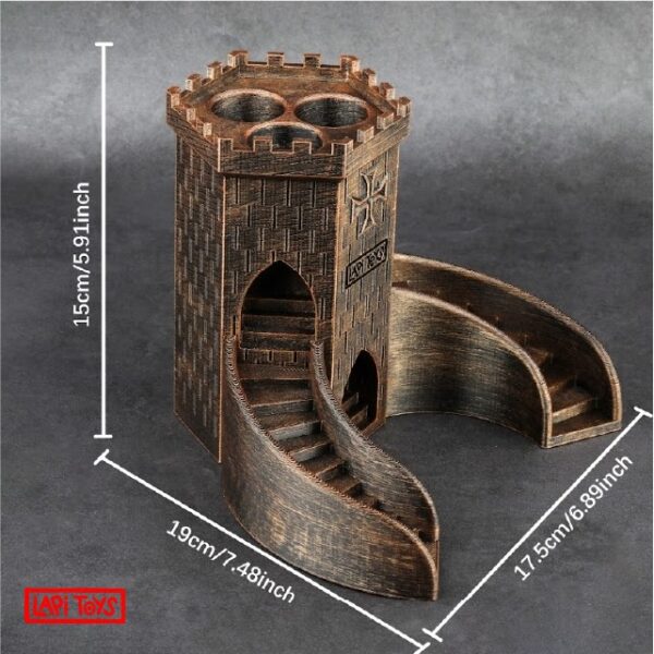 Dice tower Cursed Citadel - Resin - Bronskleurig