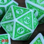 Polydice Lush Elven - Acryl - 7 stuks - Inclusief dice bag - Groen