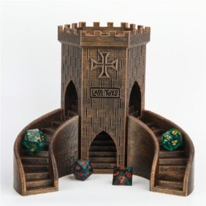 Dice tower Cursed Citadel - Resin - Bronskleurig