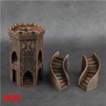 Dice tower Cursed Citadel - Resin - Bronskleurig