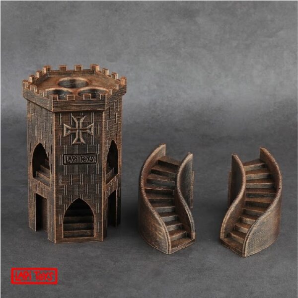 Dice tower Cursed Citadel - Resin - Bronskleurig