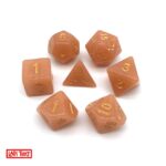 Polydice Coral Life - Resin - 7 stuks - Inclusief dice bag - Oranje