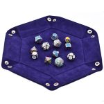 Lapi Toys - DnD dice tray Blue Flame - Polydice tray - Dobbelpiste - Dobbelbak - Kunstleer - Fluweel - Blauw