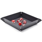 Lapi Toys - DnD dice tray Ruby Red - Polydice tray - Dobbelpiste - Dobbelbak - Kunstleer - Rood