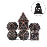 DnD - Obsidian Bronze Polydice Set - 7 stuks - Metaal - Zwart - Brons