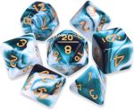 Lapi Toys - Dungeons and dragons dobbelstenen mega set - 3 sets (21 stuks) - Met gratis d&d dice bags
