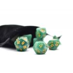 Lapi Toys - DnD dice set Ogre Jade - Dungeons and dragons dobbelstenen - 7 stuks - Resin - Donkergroen