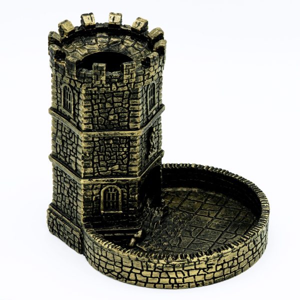 Lapi Toys - Dice tower Solid Gold - Dice tower - Dobbelpiste - Dobbeltoren - Dungeons and Dragons - Resin - Goud