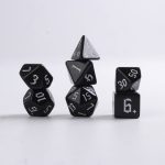 Lapi Toys - DnD dice set Black Magic - Dungeons and dragons dobbelstenen - 7 stuks - Acryl - Zwart