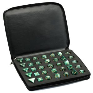Lapi Toys - DnD dice box Black Druid - Dobbelstenen opbergen - Dice storage - Kunstleer - Voor 35 dobbelstenen - Zwart