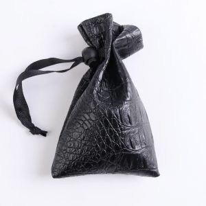 Lapi Toys - DnD dice bag Black Snake - Polydice bag - Dice pouch - Kunstleer - Zwart