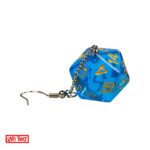 D20 Oorbellen Ocean Blue - Resin - Blauw