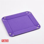 Dice Tray Amethyst Purple - Dobbelbak - Imitatieleer - Vierkant - Paars