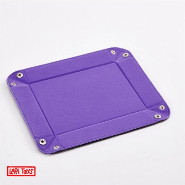 Dice Tray Amethyst Purple - Dobbelbak - Imitatieleer - Vierkant - Paars