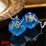 D20 Oorbellen Ocean Blue - Resin - Blauw