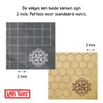 Reversible Battlemat - Adventure Grid - 100 x 50 cm – Inclusief stiften en polydice set - Meerkleurig