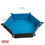 Dice Tray Turquenite Blue - Dobbelbak - Imitatieleer - Hexagon - Petrol