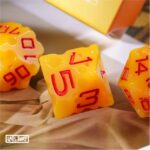 Polydice Grate Cheese - Resin - 7 stuks - Inclusief dice bag - Geel