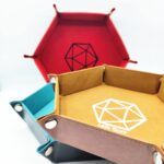 Lapi Toys - DnD dice tray Red Flame - Polydice tray - Dice tray - Dice tray - Synthetic leather - Velvet - Red