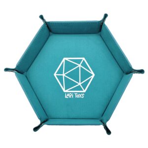 Dice Tray Turquenite Blue - Dice Tray - Imitation Leather - Hexagon - Petrol