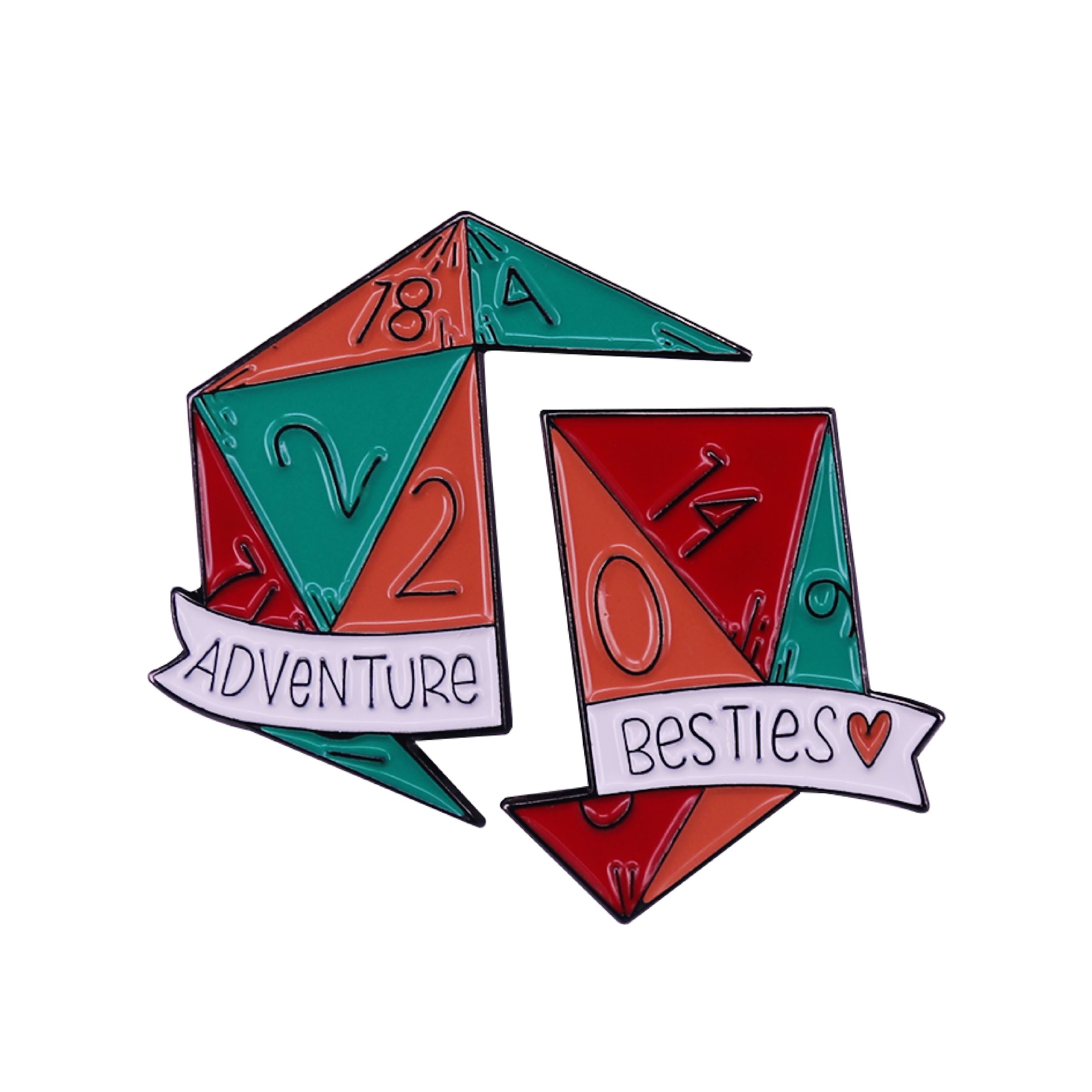 DnD Verdant Companion Emblem Pin - DnD - D&D - Metal - Green - Red