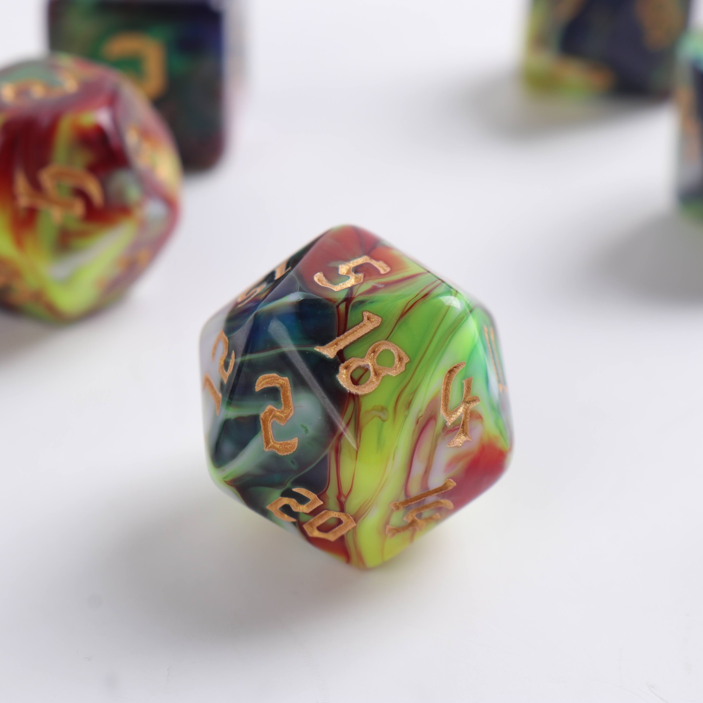 Polydice - Toxic Swirl - Set 7 stuks