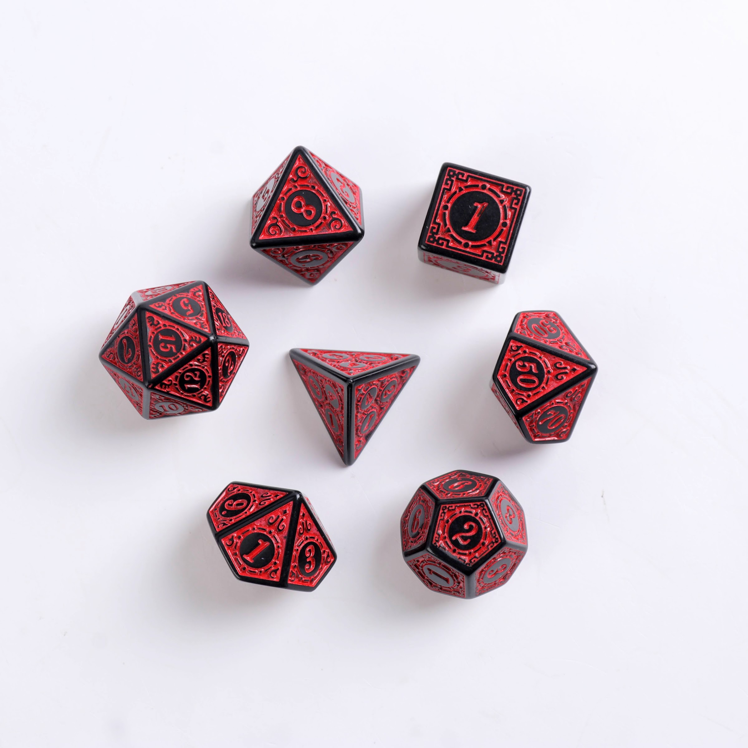 Polydice - Mage Red - Set 7 stuks