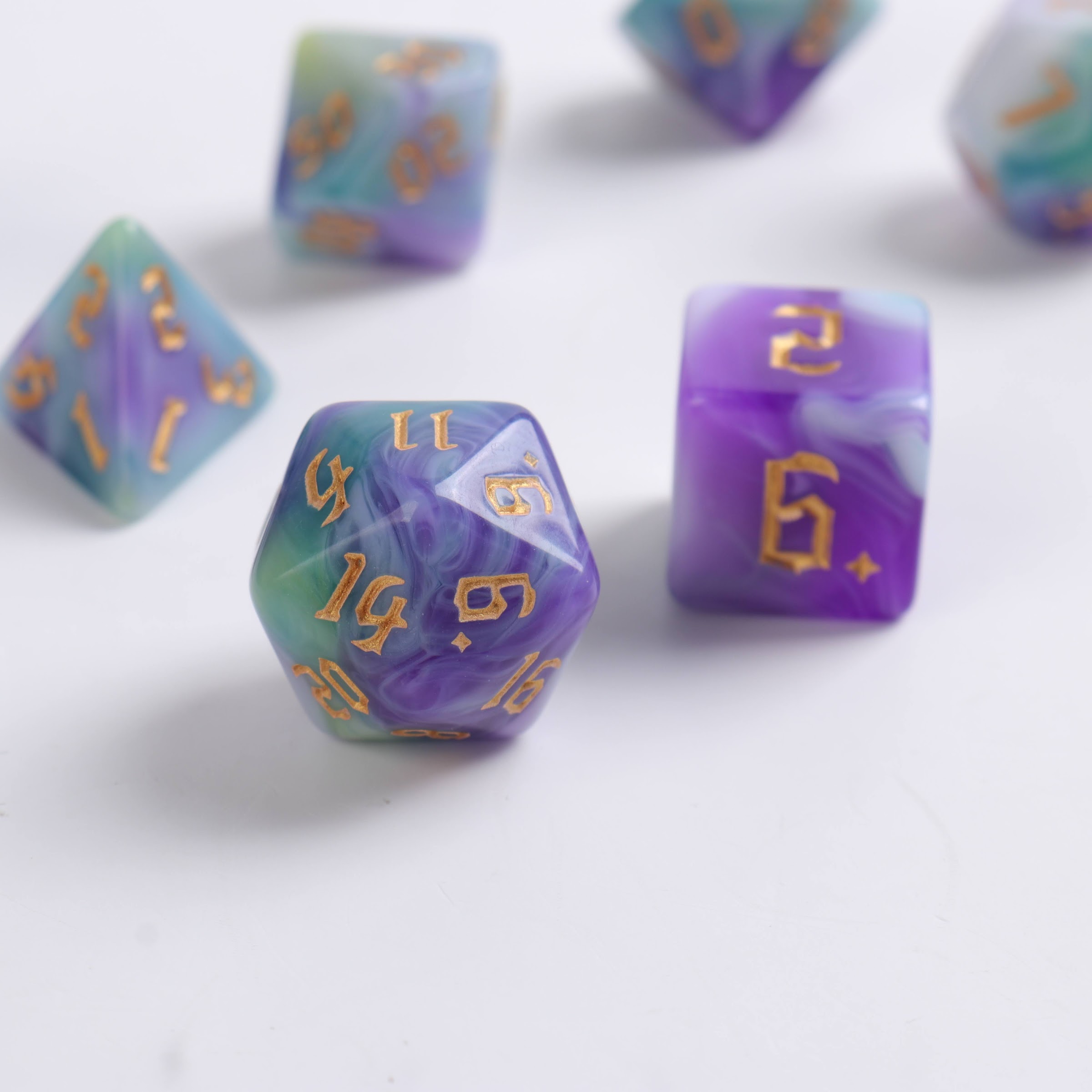 Polydice - Ocean Swirl - Set 7 stuks