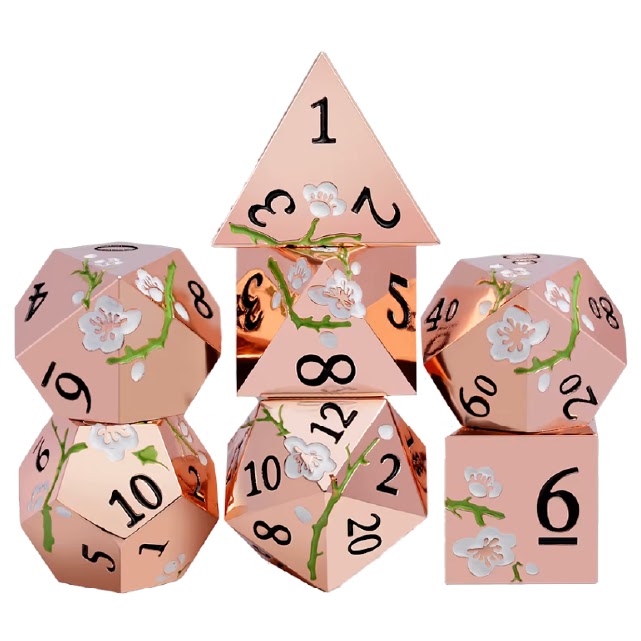 Polydice - Rose Gold Fey Blossom - Set 7 stuks