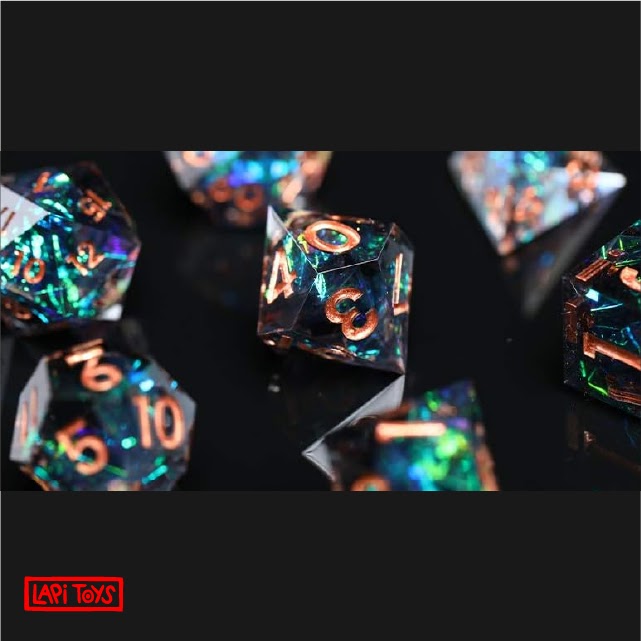 Polydice - Dark Night Sharp Edge - Set 7 stuks