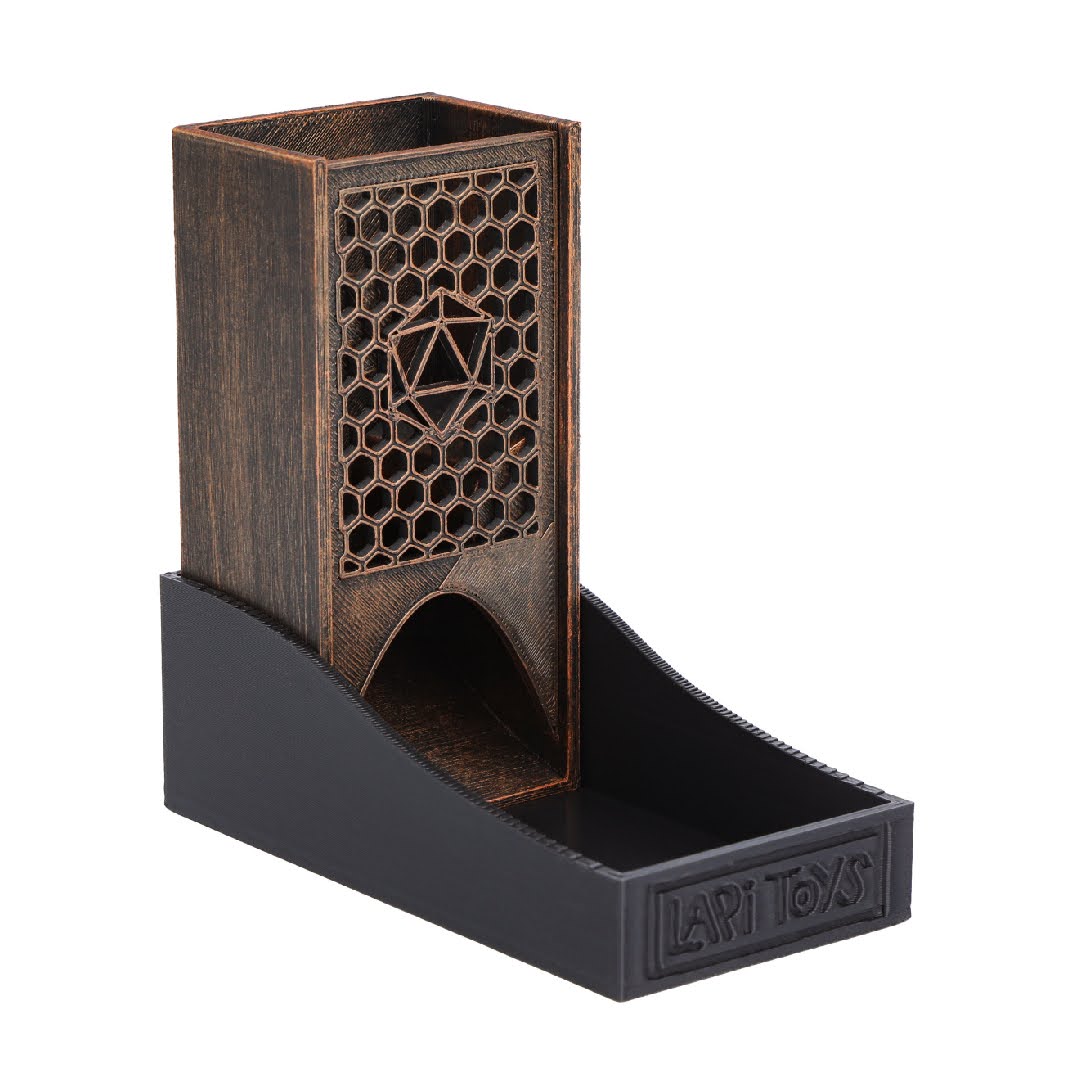 Dice tower Rustic Bronze - Reiseditie - Brons