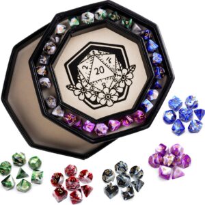 Dice tray met 5 polydice sets